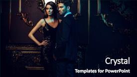 Presentation with fashion show entertainment - PPT layouts featuring sexual passionate couple in elegant background and a black colored foreground
