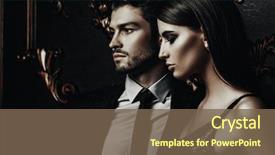  Presentation with events fashion show a - Cool new slide set with sexual passionate couple in elegant backdrop and a violet colored foreground