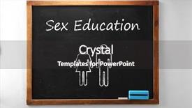  Presentation with sex education - Beautiful slide deck featuring sexual reproduction - sex education concept chalkboard backdrop and a dark gray colored foreground