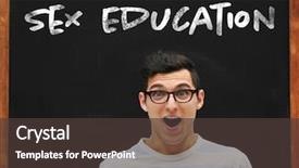  Presentation with sex education - Amazing slide deck having sexual reproduction - sex education concept young man backdrop and a tawny brown colored foreground