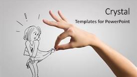  Presentation with sexuality - Beautiful presentation theme featuring sexuality - caricature of scared woman attacked backdrop and a light gray colored foreground