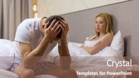  Presentation with relationships - Slides with women adult hand hold loudspeaker background and a light gray colored foreground