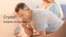  Presentation with sexuality - Beautiful slides featuring sexuality - senior couple with problem backdrop and a coral colored foreground