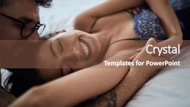  Presentation with sexual dysfunction - Theme with sexuality - sexual passionate young couple background and a tawny brown colored foreground