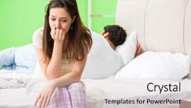  Presentation with conflict - Slides featuring sexuality - woman and man background and a soft green colored foreground