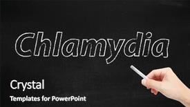  Presentation with sexually transmitted disease - Beautiful presentation theme featuring sexually transmitted disease - chlamydia written on a blackboard backdrop and a black colored foreground