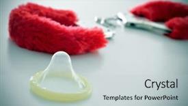  Presentation with transmitted disease - Audience pleasing slides consisting of sexually transmitted disease - condom and a pair backdrop and a light gray colored foreground