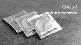  Presentation with sexually transmitted disease - PPT layouts with sexually transmitted disease - condoms in packaging on grey background and a gray colored foreground