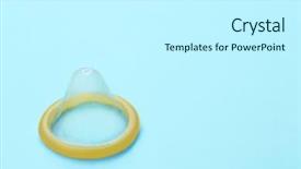  Presentation with contraception - Presentation theme enhanced with sexually transmitted disease - contraception concept condom on color background and a white colored foreground