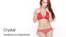  Presentation with sexy - Slide set with sexy babe - portrait of a beautiful adult background and a white colored foreground