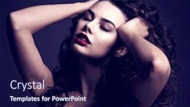  Presentation with sexy girl - PPT layouts enhanced with sexy beautiful woman with a red lipstick and a smoky eye makeup sensual and gorgeous brown-haired girl with long curly hair portrait of an attractive female posing at studio closed eyes background and a navy blue colored foreground