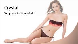  Presentation with sexy - Cool new presentation theme with sexy bikini woman of asian backdrop and a  colored foreground