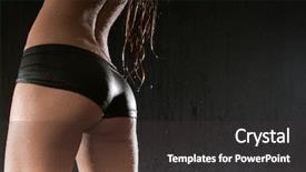  Presentation with woman body - Slides with sexy body - beauty woman wet ass background and a tawny brown colored foreground