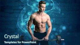  Presentation with weight lifting - Cool new theme with sexy body builder lifting weight backdrop and a  colored foreground