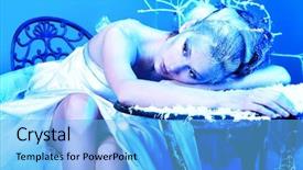  Presentation with art - PPT layouts with sexy body painting - art portrait of a beautiful background and a light blue colored foreground