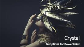  Presentation with jewelry - Colorful PPT theme enhanced with sexy body painting - jewelry girl in dress made backdrop and a dark gray colored foreground