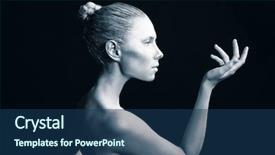  Presentation with artistic - Presentation theme having sexy body painting - portrait of an artistic woman background and a ocean colored foreground