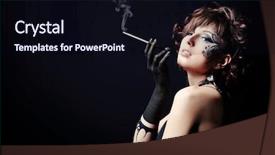  Presentation with ornament - Slide deck having sexy body painting - portrait of beautiful fashionable woman background and a wine colored foreground