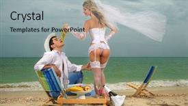  Presentation with bride - PPT layouts featuring sexy bride feeding her groom background and a light gray colored foreground