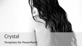  Presentation with sexy girl - Colorful slide deck enhanced with sexy brunette girl in white backdrop and a light gray colored foreground