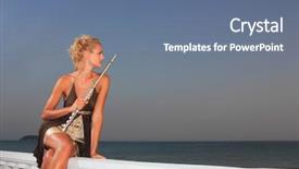  Presentation with sexy - PPT theme consisting of sexy fashion model with flute background and a  colored foreground