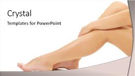  Presentation with perfect - PPT theme enhanced with sexy feet - beautiful smooth perfect female legs background and a white colored foreground