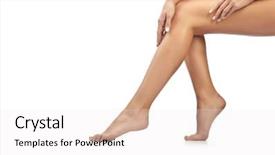  Presentation with long term planning - Beautiful presentation theme featuring sexy feet - long woman legs isolated backdrop and a  colored foreground