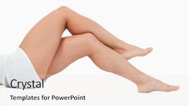  Presentation with calvary religious cross against - Presentation theme having sexy feet - portrait of crossed legs background and a sky blue colored foreground