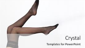  Presentation with arabian woman wearing hijab muslim - Slide deck enhanced with sexy feet - woman wearing stocking laying background and a white colored foreground