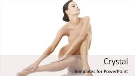  Presentation with sexy - Presentation design consisting of body spa - sexy fit naked woman background and a lemonade colored foreground
