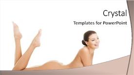  Presentation with sexy - Presentation design having healthy clean skin lying down background and a white colored foreground