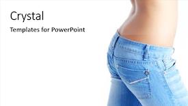  Presentation with sexy santa woman red - Theme enhanced with sexy fit woman in jeans background and a white colored foreground