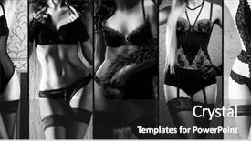  Presentation with black girls - Beautiful slides featuring sexy girls in erotic lingerie backdrop and a dark gray colored foreground