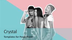  Presentation with sexy - Beautiful slides featuring sexy hipster girls best friends backdrop and a light blue colored foreground