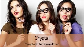  Presentation with sexy girl in stars - PPT layouts having sexy hipster girls best friends background and a coral colored foreground