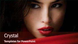  Presentation with lips - Cool new presentation theme with sexy lips - young woman closeup portrait backdrop and a wine colored foreground