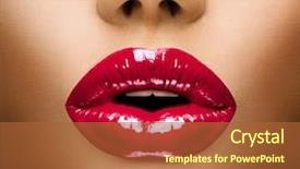  Presentation with lipstick kiss - Colorful PPT theme enhanced with very sharp cat s claw backdrop and a tawny brown colored foreground