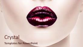  Presentation with lipstick kiss - Beautiful slides featuring sexy lips beauty red lip backdrop and a lemonade colored foreground