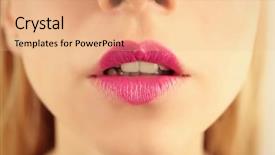  Presentation with purple heart - Colorful PPT layouts enhanced with sexy lips with purple heart backdrop and a  colored foreground