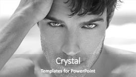  Presentation with wind energy close up portrait - PPT theme with sexy men - close up portrait background and a gray colored foreground