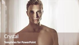  Presentation with muscular dystrophy name - Cool new theme with sexy men - handsome muscular man backdrop and a violet colored foreground