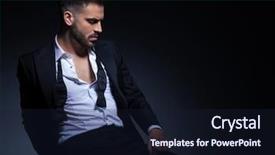  Presentation with sad - Colorful PPT theme enhanced with sexy men - sad elegant young man backdrop and a wine colored foreground