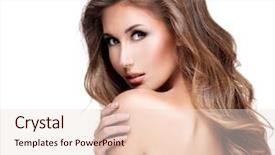  Presentation with long hair - Beautiful PPT layouts featuring sexy model with long brown backdrop and a lemonade colored foreground