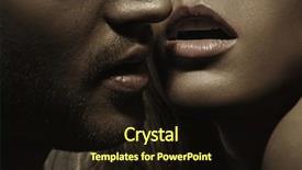  Presentation with movie theater loving couple - Slide deck consisting of sexy muscle - close up portrait background and a wine colored foreground