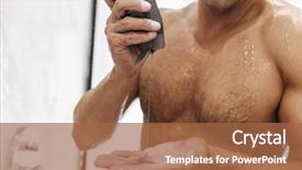  Presentation with close up of a chess - PPT theme enhanced with sexy naked man putting shower background and a red colored foreground
