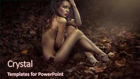  Presentation with sexy - Amazing slide deck having sexy nude woman in nature backdrop and a wine colored foreground