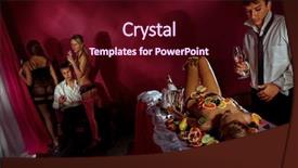  Presentation with fun - Amazing presentation theme having sexy party - guys having fun with woman backdrop and a wine colored foreground