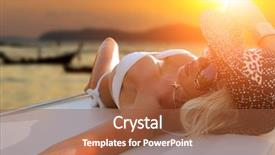  Presentation with hot steam earth - Beautiful presentation design featuring sexy party - hot fit woman on her backdrop and a red colored foreground