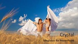  Presentation with passion - Audience pleasing slide deck consisting of sexy passion between two lovers backdrop and a coral colored foreground