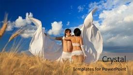  Presentation with passion - Theme enhanced with sexy passion between two lovers background and a coral colored foreground